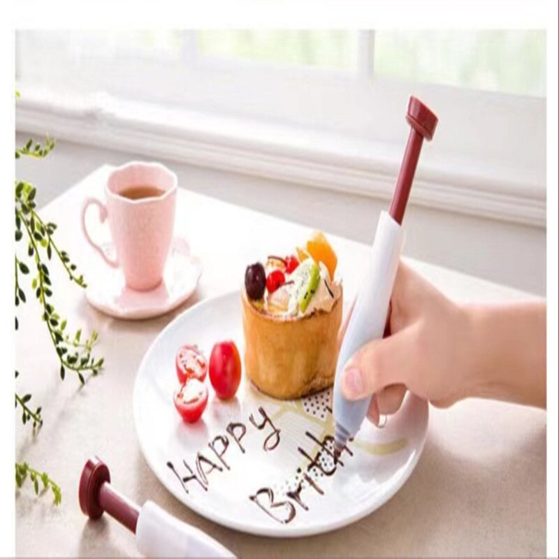 Silikon Gebäck Kuchen Eis Keks Schimmel Schokolade Dekoration Spritze Disk Lebensmittel Beschichtung Schreiben Düse Stift Küche Zubehör