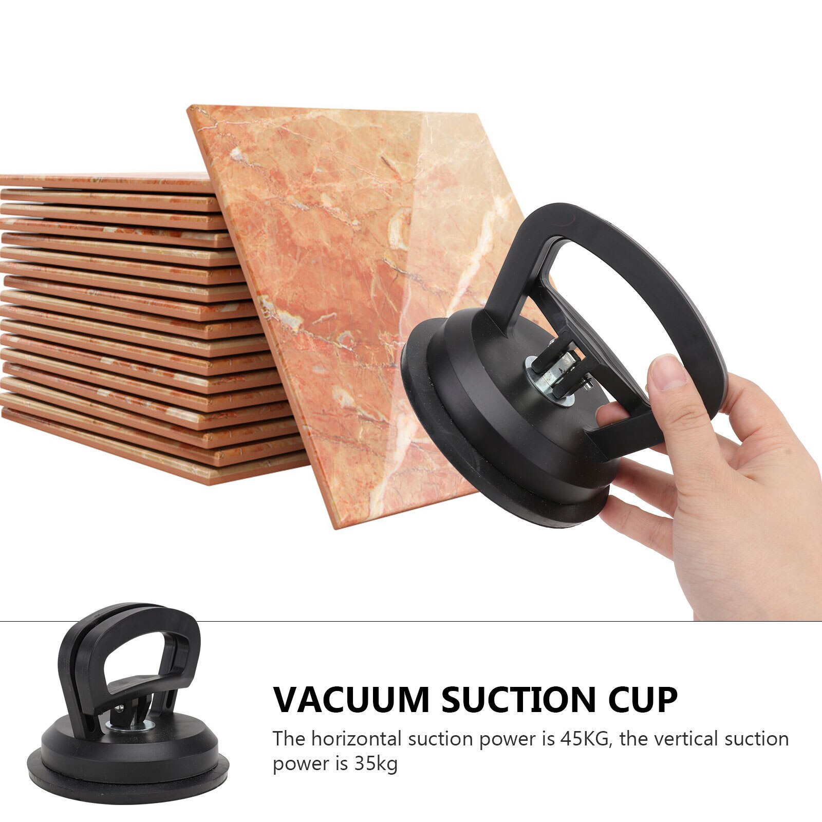 1Pc Suction Lifter Glass Floor Tile Vacuum Lifter Durable Lifting Tool Black