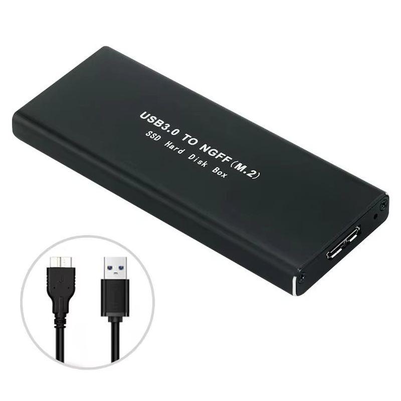 NGFF Hard Disk External M.2 Solid State 5Gbps SSD Cooling Metal Case USB3.0 PC for 2230/2242/2260/2280 Mobile HDD Enclosure MN01: Gold
