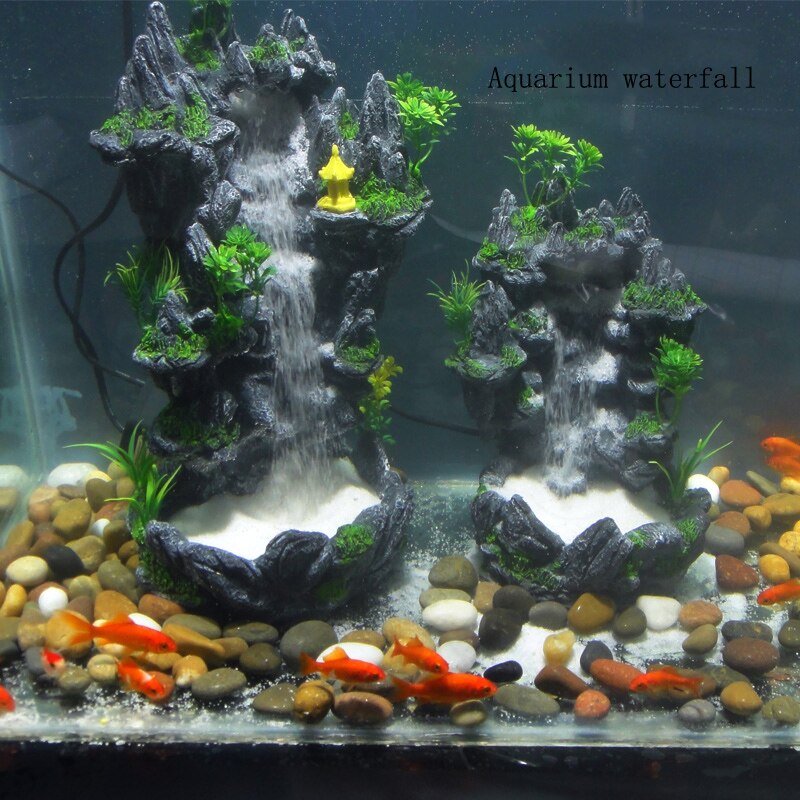 Aquarium Quicksand Waterfall DIY Simulation Rockery Package Fish Tank Landscaping