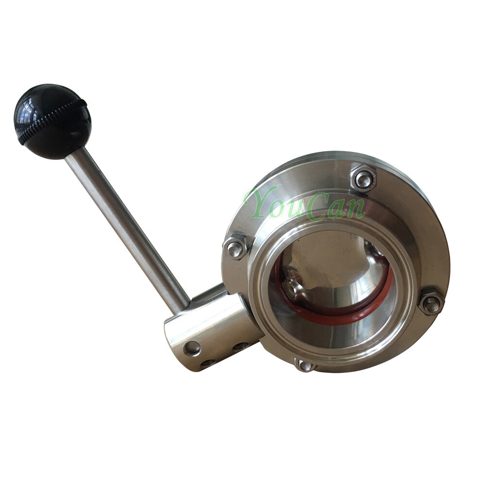 3/4" 1" 1.5" 2" SS304 Stainless Steel Sanitary Tri Clamp Butterfly Valve Homebrew Beer