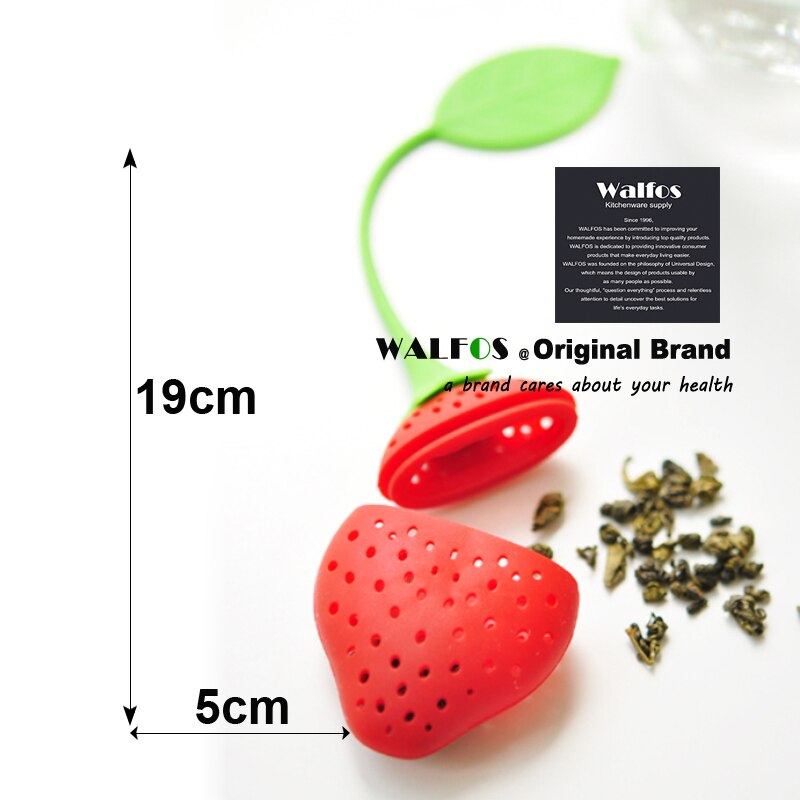 Walfos kiselgel jordgubbs te sil påse te sil påse bollpinnar lösa örtkryddor silikon te infuser filterverktyg