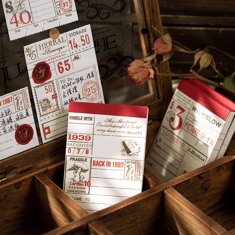 Sello de etiquetas con gestos de plantas para manualidades, papel para manualidades, diario basura, tarjeta de planificador, etiqueta decorativa Vintage para álbum de fotos artesanal