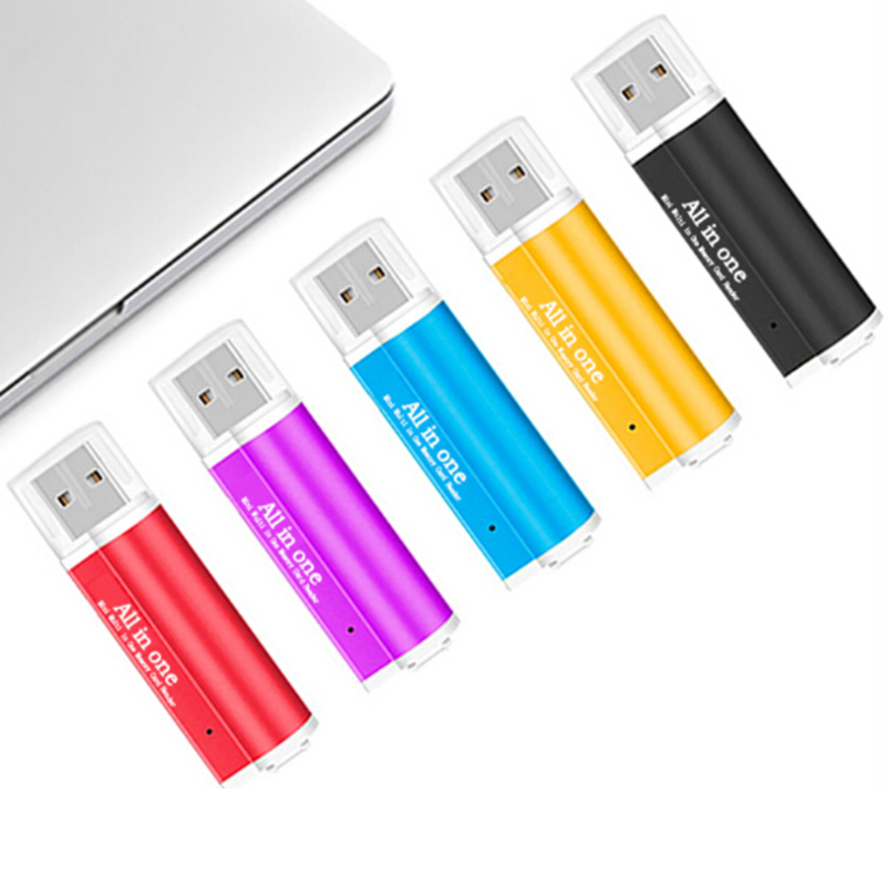 All In1 4 Slots Card Reader For T-Flash,MMC,TF,M2 Adapter SD Card Reader For Laptop Computer