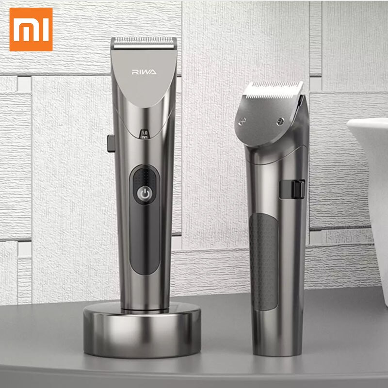 Xiaomi riwa hårklippare personlig elektrisk trimmer laddningsbart starkt stålskärhuvud med tvättbar led-skärm