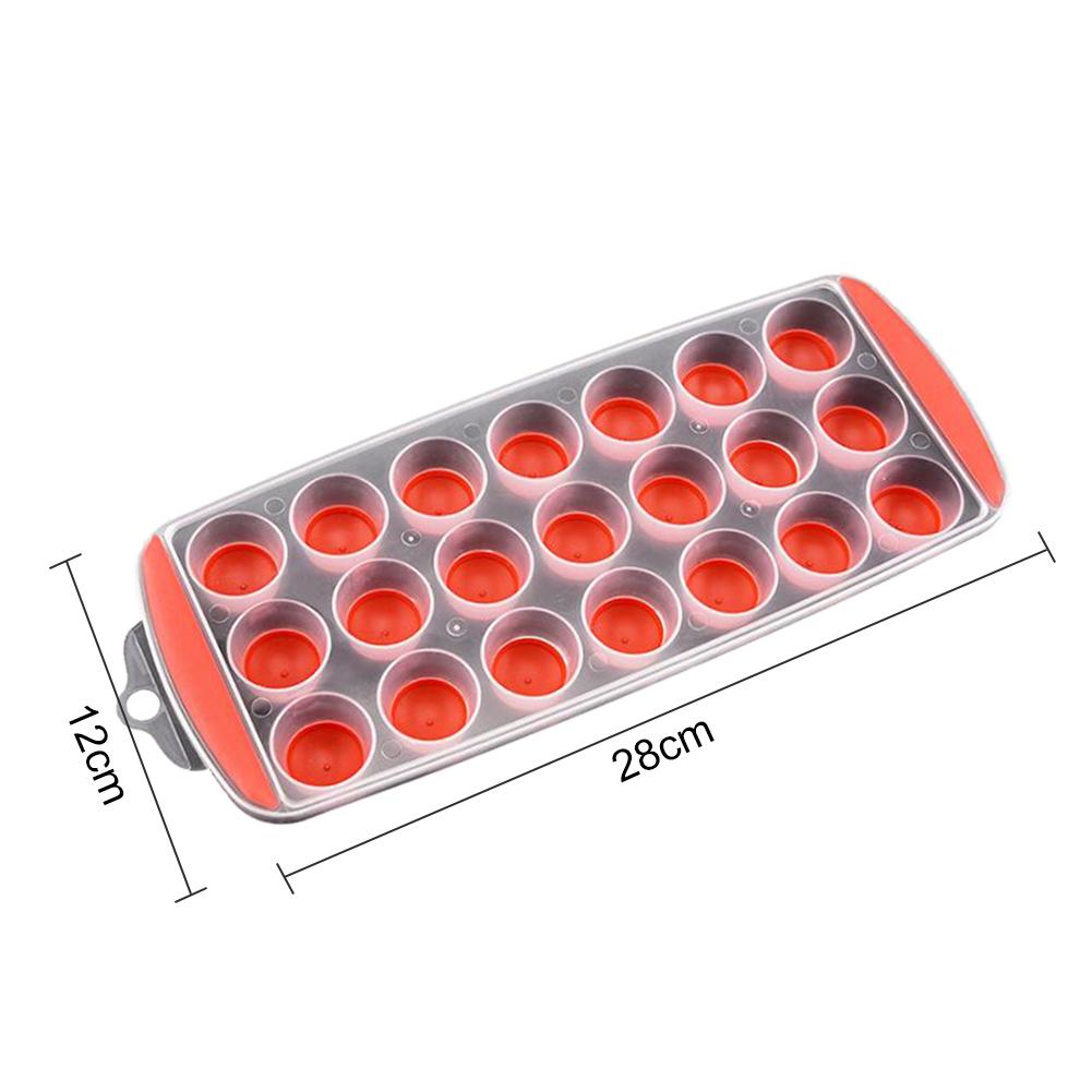 Bac à glaçons en plastique 21 grilles | Cube de glace d'été, plateau de congélation en plastique, boîte à glace, moule de gelée de fruits, moule avec couvercle, moule Flexible, plaque cuisine 4