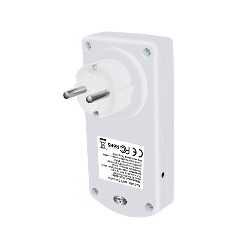 EPULA WiFi Smart EU Plug/Socket Temperature Humidity Controller Intelligent Timer Outlet Switch Remote Control For IOS/Android