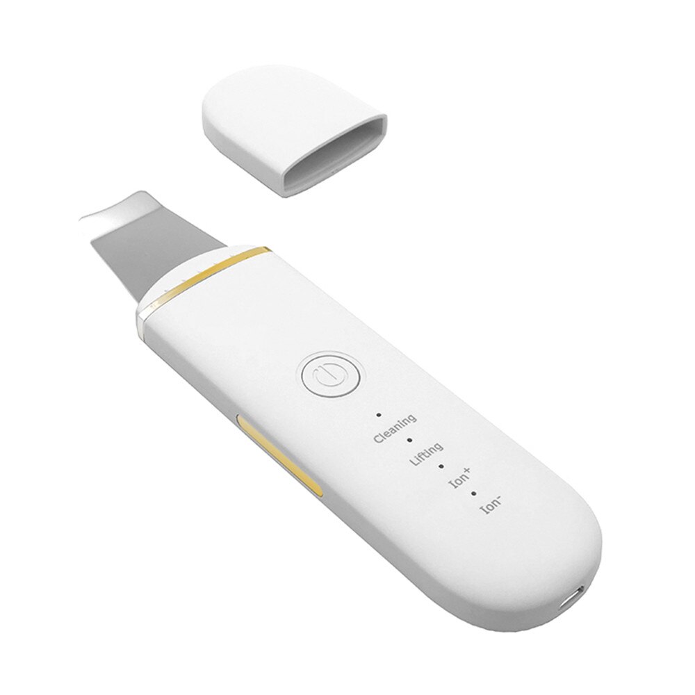Wibracje ultradźwiękowe skruber skóry twarzy usuwająca zaskórniki szczotka robić twarzy łopata czysty peeling podnoszenie twarzy głębokie czyszczenie twarzy: biały