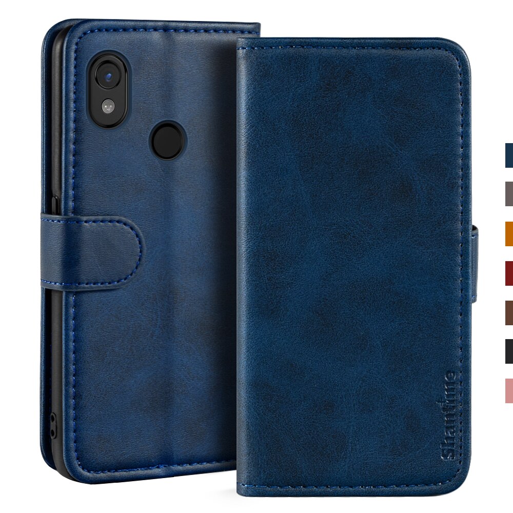 Fodral för cat  s52 fodral magnetiskt plånbok läderfodral för cat  s52 stativ coque telefonfodral: Blå