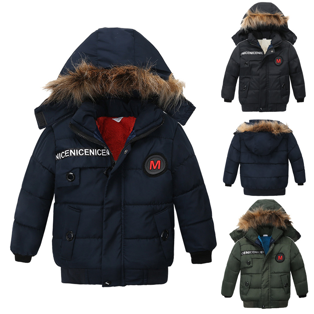 Manteau à capuche pour garçon de 1, 2 ou 3 ans, veste d'hiver pour enfants, vêtements d'extérieur, collection