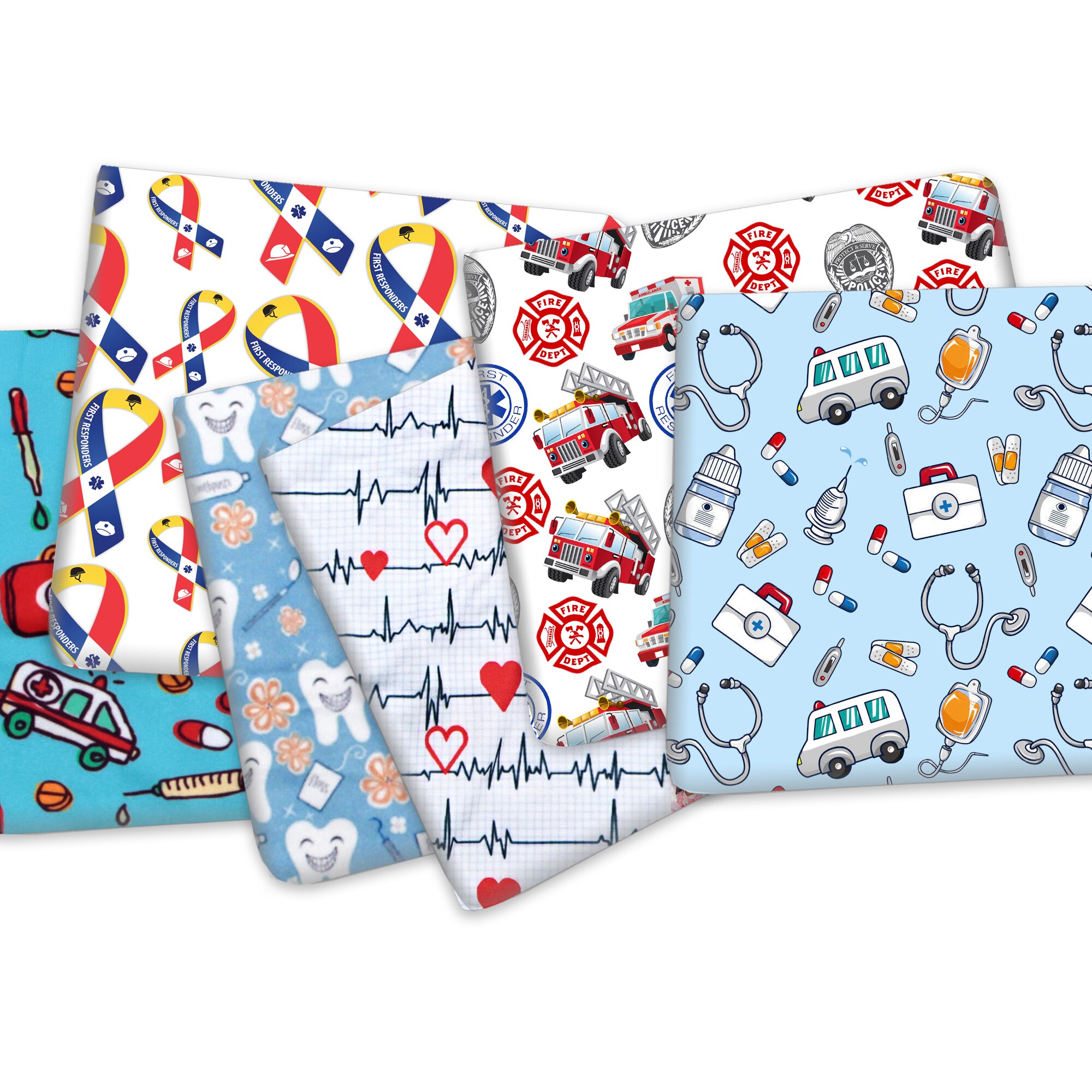 Nurse Double Brushed Poly Knit Fabric For Patchwork Tissue Sewing Quilting Needlework Material DIY Handmade Dress,1Yc16036