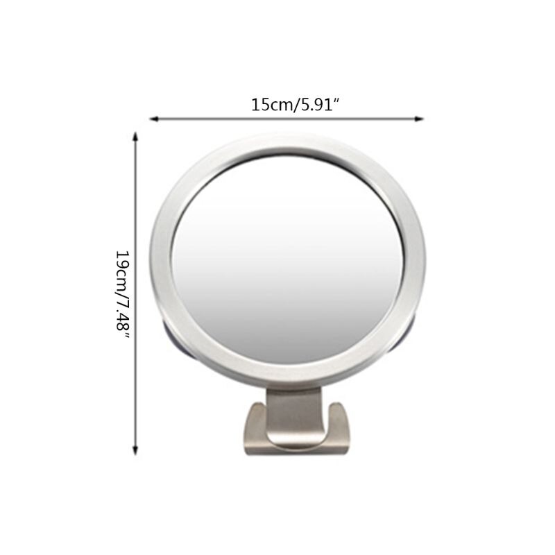 Espejo de ducha antivaho de acero inoxidable, espejos de maquillaje para afeitar, suministros de baño