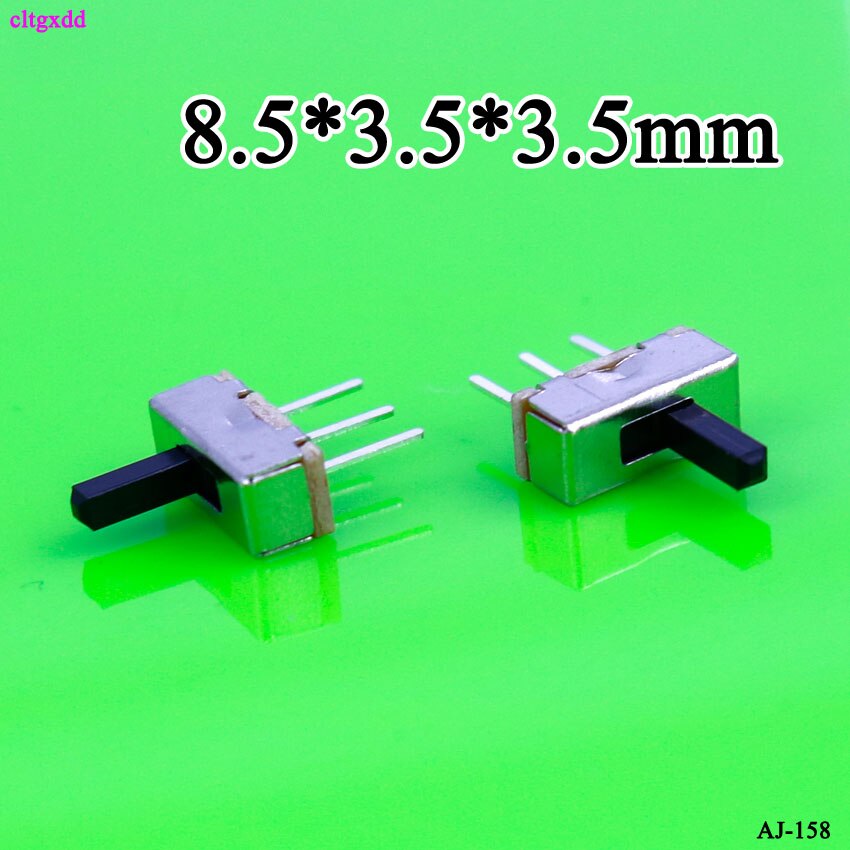 20Pcs Ss12d00 Mini Schuifschakelaar 3Pin Schuifschakelaar 1P2T 2 Positie Schakelaar Handvat Lengte: 3Mm/4Mm/5Mm/