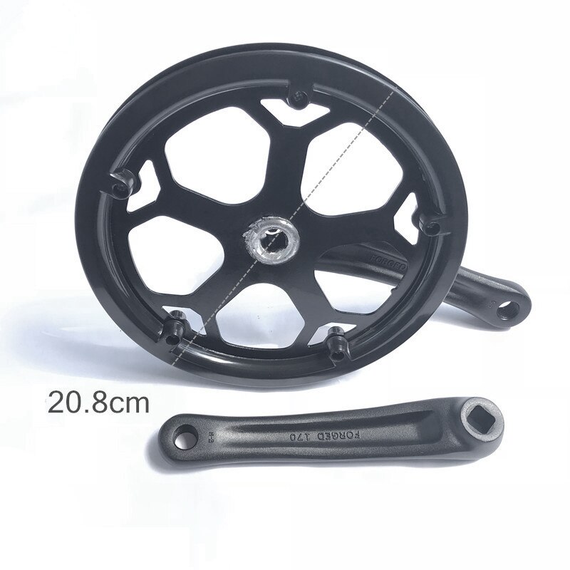 Sammenleggbar sykkel kranksett 48t firkantet skrog 170mm cnc kranksett sykkel krank sett tannhjul