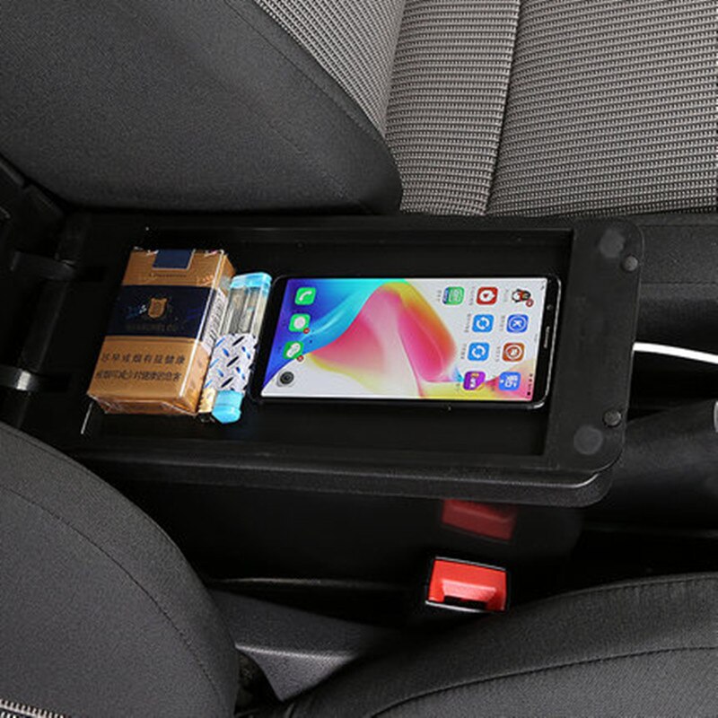 Til kia soul armlæneboks central butik indholds opbevaringsboks med kia sauer rio armlæn box usb interface