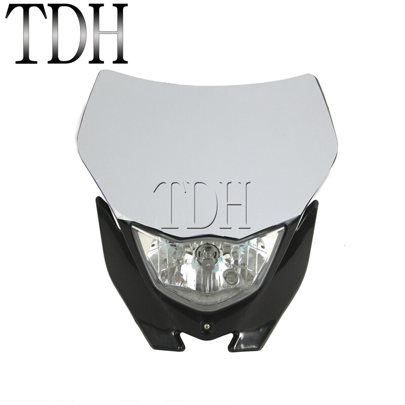 Faro Universal para motocicleta, Enduro, Motocross, Enduro, máscara de carenado para Yamaha WRF250 400 450 YZ TTR WR: 034 black w white
