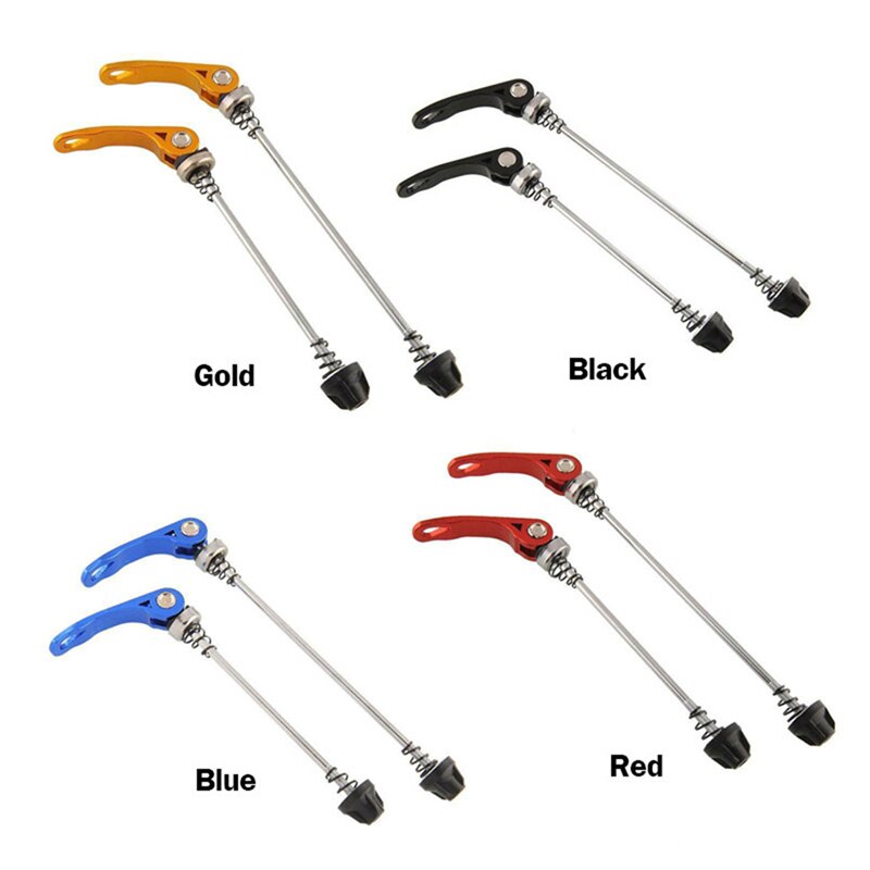Durable Aluminium Alloy Road Bike Axis Skewers Ultralight MTB Bicycle Quick Release Front 145mm Rear 185mm Wheel Hub Skewers