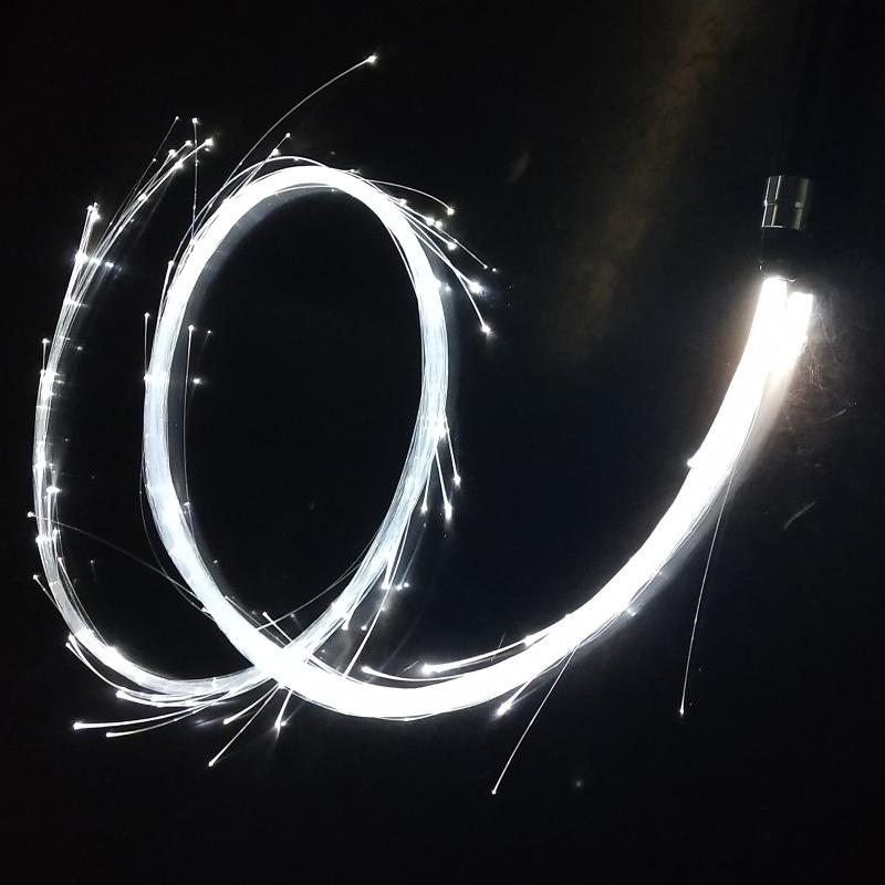 LED Licht Optik Fiber Lichter 17,8 m 3 Modi Fiber Optik Peitsche LED Beleuchtung Lange Lampe Lebensdauer Beleuchtung tanzen Hand seil Licht: Weiß