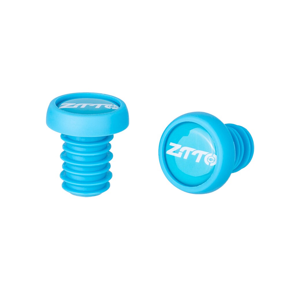 ZTTO 2 pezzi MTB tappi terminali manubrio bici da strada gel di silice tappi manubrio manubrio colorato estremità manubrio tappi tappi: cielo blu