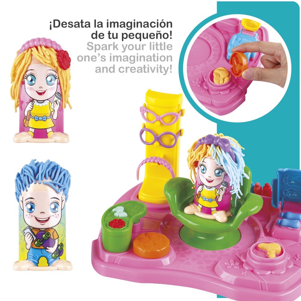 Plastilina para niños juego de plastilina peluquería playgo