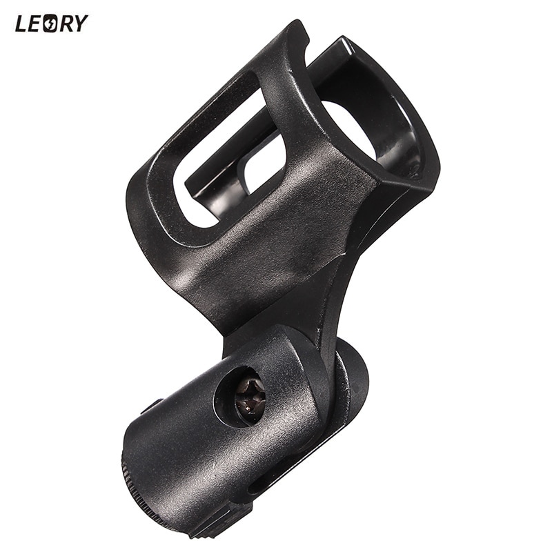 LEORY Plastic Black Mic Microfoon Stand Clip Clamp Holder Mic Bracket Stand Voor Bedrade/Draadloze Microfoons Accessoires