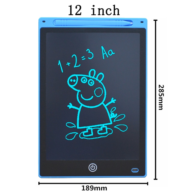 12 inch Portable Smart LCD Writing Tablet Electronic Notepad Drawing Graphics Handwriting Pad Board ultra-thin Board: blue