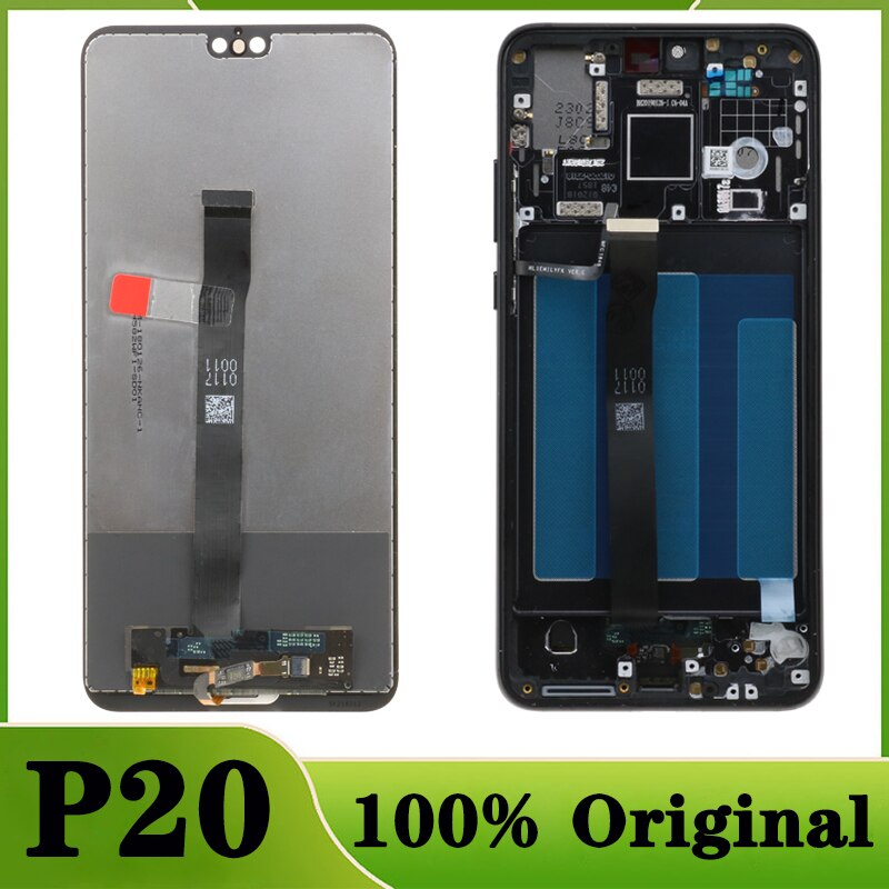 100% Originele Display Met Knuckle Screenshot Frame Vingerafdruk Voor Huawei P20 Lcd Touch Screen EML-L09 EML-L22 EML-L29 EML-AL00