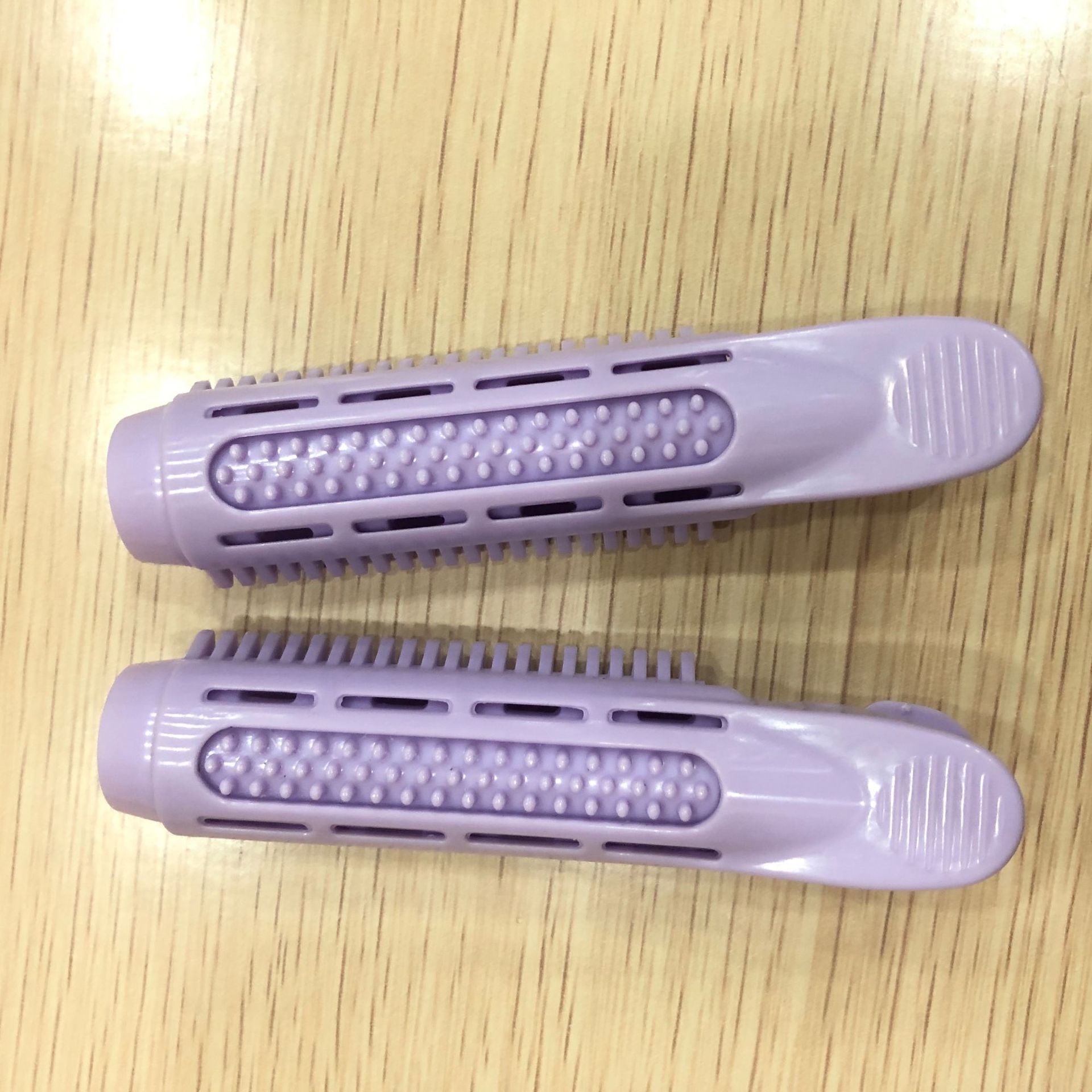 2pc Magic Hair Care Rollers Hair Roots Natural Fluffy Hair Clip Sleeping No Heat Plastic Hair Curler Twist Hair Styling Diy Tool: Purple