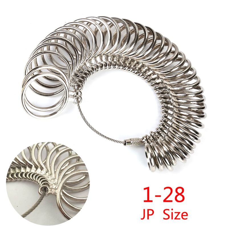 EU/JP/KR/UK Nützlich Standard Schmuck Messung Werkzeug Ringe Größe Metall Finger Ring Sizer Messen Manometer f3MF: JP