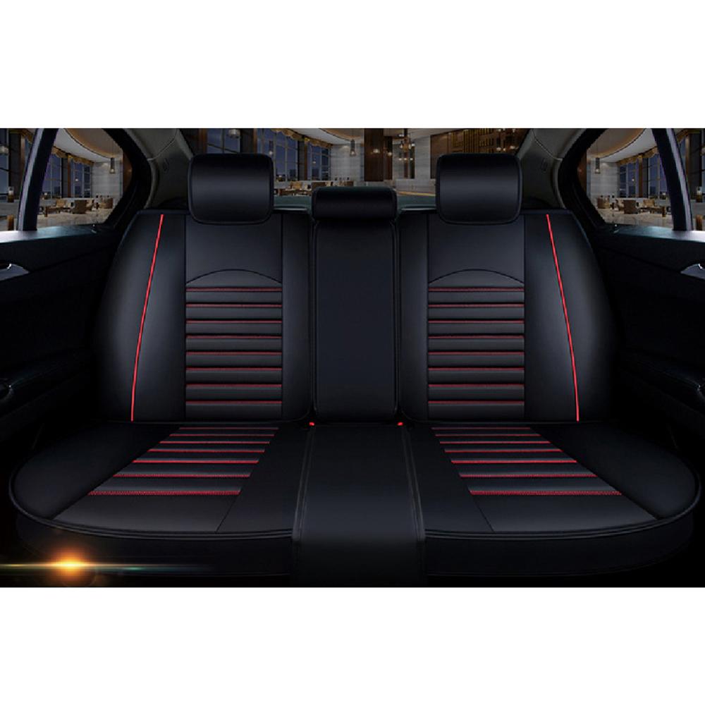 Black Panther Driver Autostoelhoes, Seat Cover, PU lederen autostoelbeschermer Beige