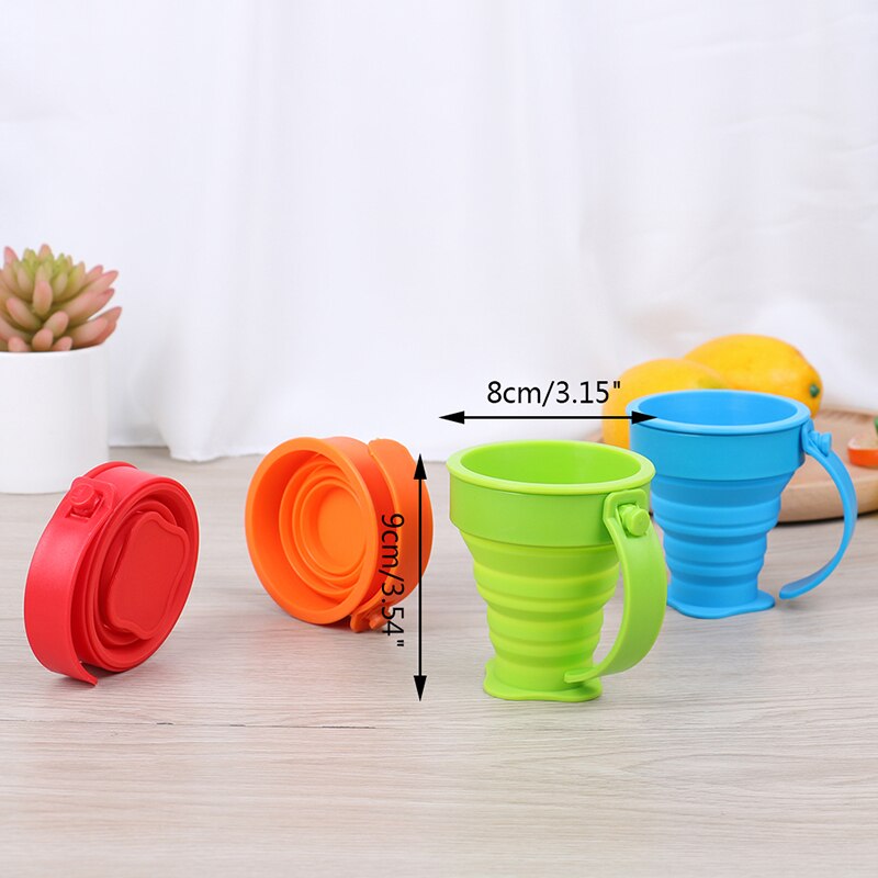 Portable Silicone Folding Cup Collapsible Foldable Outdoor Telescopic Drink Ware Travel Retractable Camping Water Cup