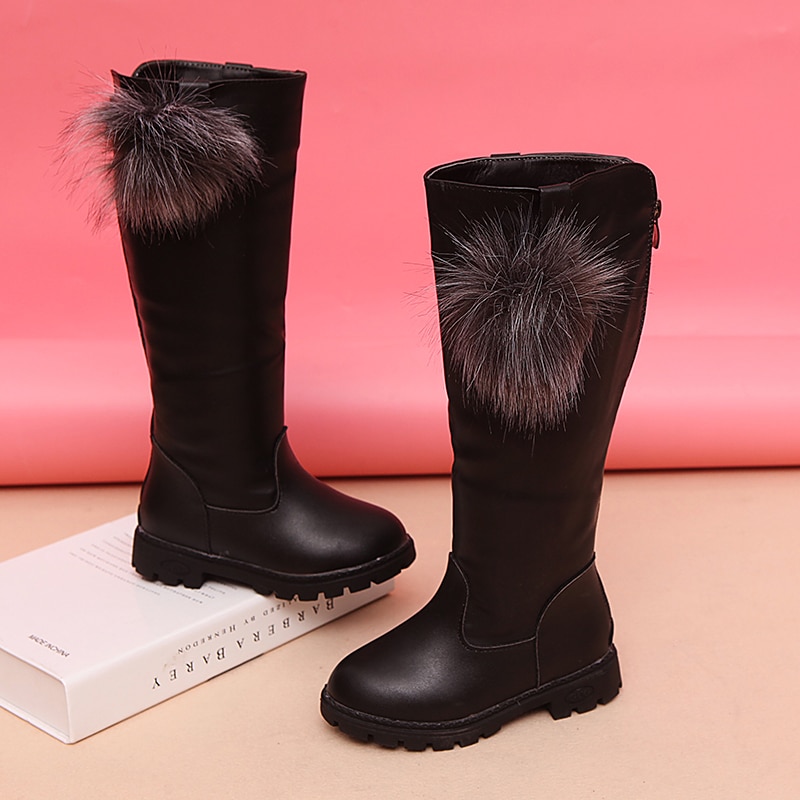 winter boots for girls leather shoes Children Girl princess knee-high Boots Anti-Slip Infant Kids Baby Shoes SC103