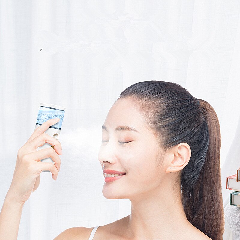 USB Rechargable Humidifier Handheld Ultrasonic Mini Air Humidifier Beauty Instruments Portable Steam Face Humidifier
