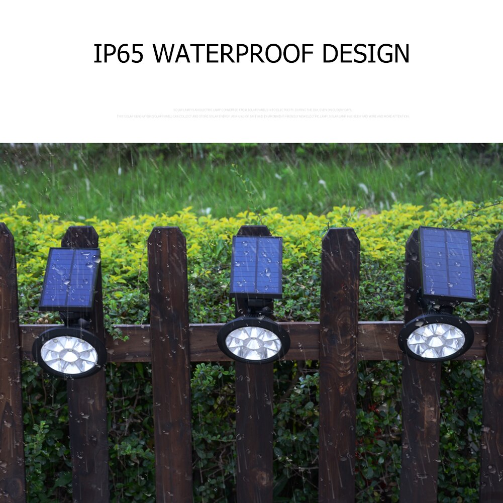 9 LED Waterproof Solar Spotlight Solar Garden Light Garden Lawn Path Ground Lighting Wall Lamp Outdoor Solar Lamp Street Lamp