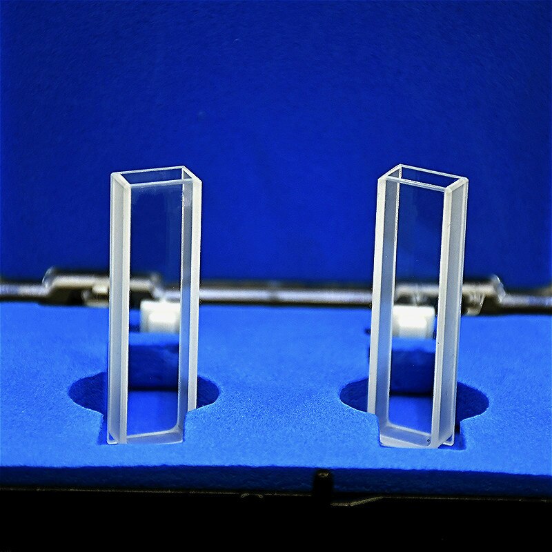Quarz Küvette (Flüssigkeit Sonde Zelle) Absorption Zelle 5mm, Sauerei Reflektiert Licht Küvette 2 stücke/pk
