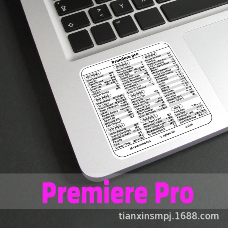 Keyboard Shortcut Stickers for Word Excel Windows/MAC/OS Letter Graphic Laptop Protective Sticker