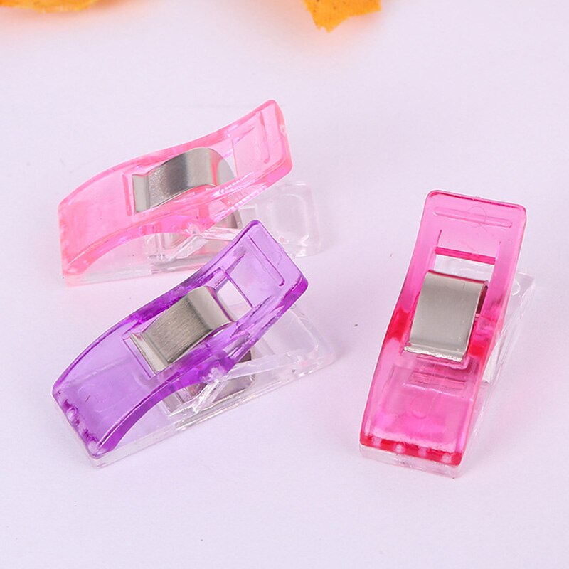 50 Pcs DIY Crafts Clip Patchwork Sewing Clips Multicolor Clover Plastic Clip