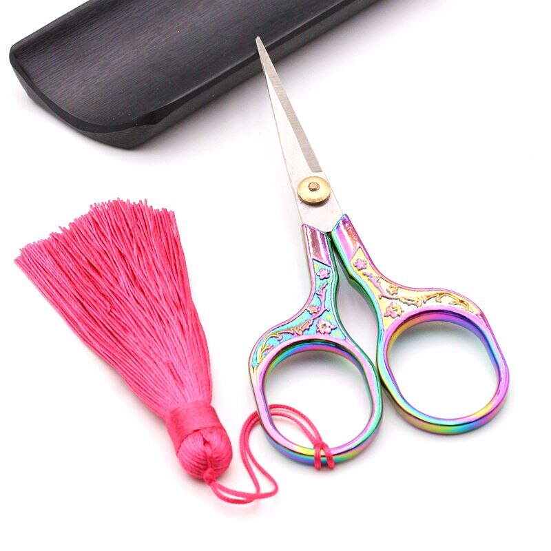 Rvs schaar borduren stof DIY tailoring ambachtelijke kruissteek Europese retro klassieke art naaimachine schaar: I