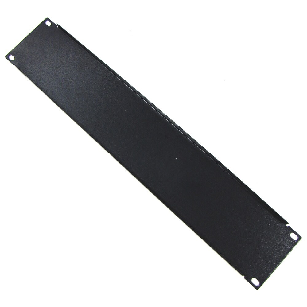 RackMatic - Panel ciego de 2U para armario rack 19&quot; Tapa negra