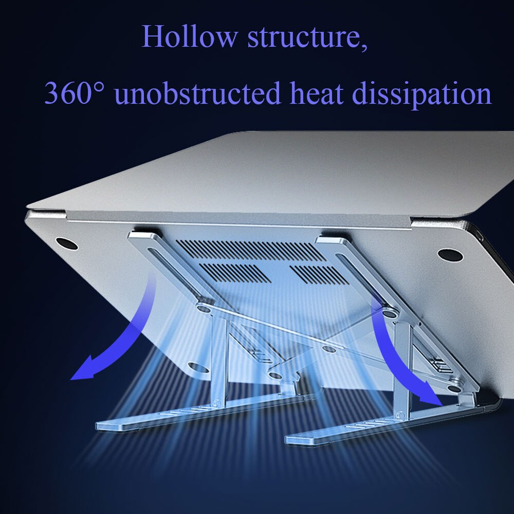 WIWU-Soporte de tableta ajustable para portátil, accesorio plegable de aleación de aluminio, para MacBook, 10-17 pulgadas