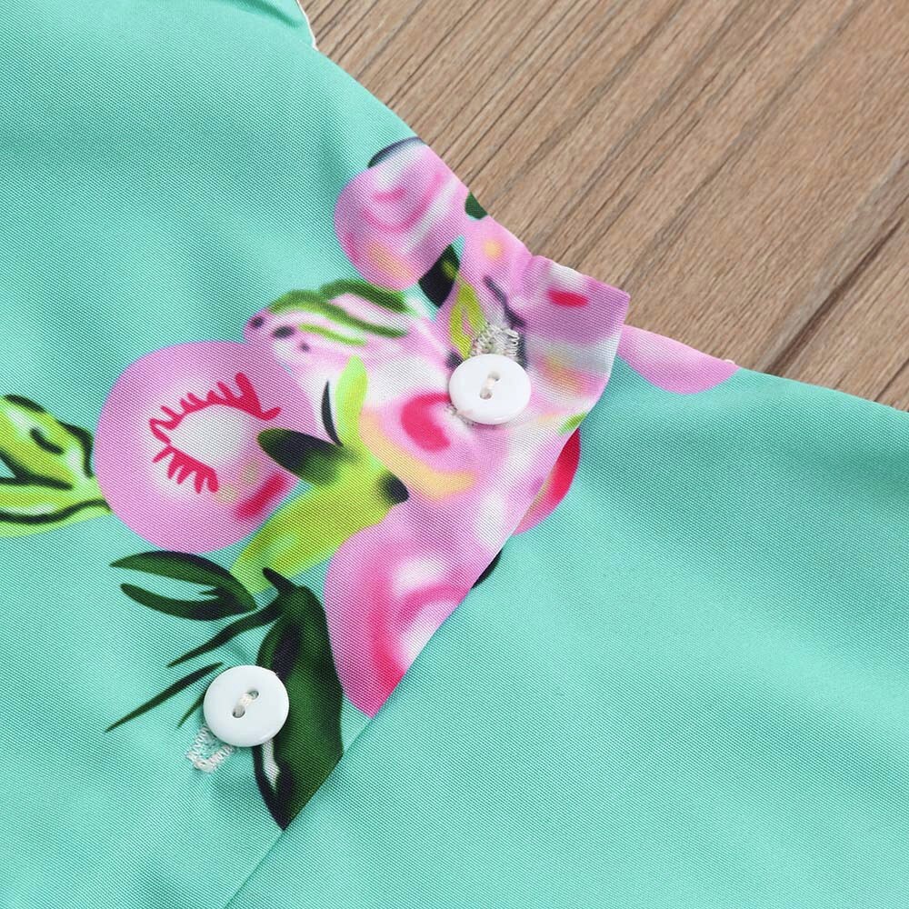 Baby blomsterprint kjoler piger spædbørn børn solkjole ærmeløs sød fest prinsesse afslappet sommerkjole baby pige verjaardag