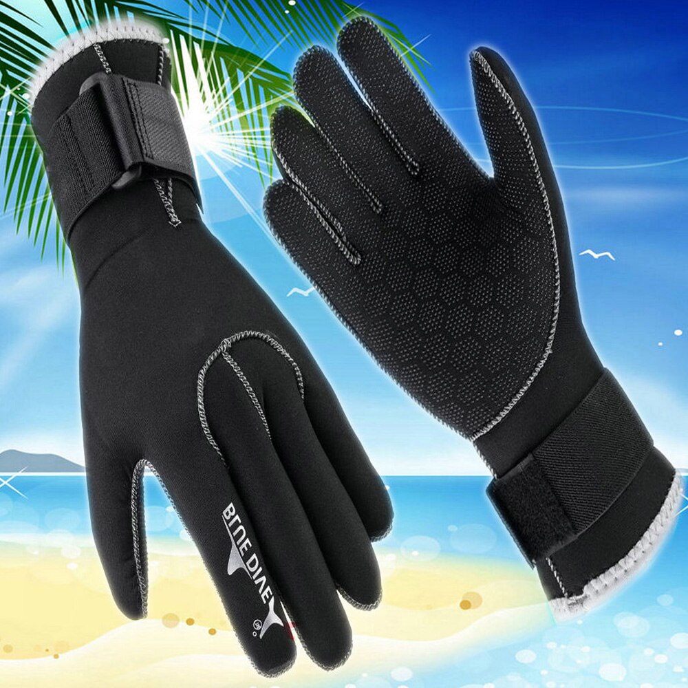 1 Paar Water Handschoenen 3Mm Neopreen Vijf Vinger Warm Wetsuit Winter Handschoenen Voor Duiken Snorkelen Peddelen Surfen Kajakken Kanoën