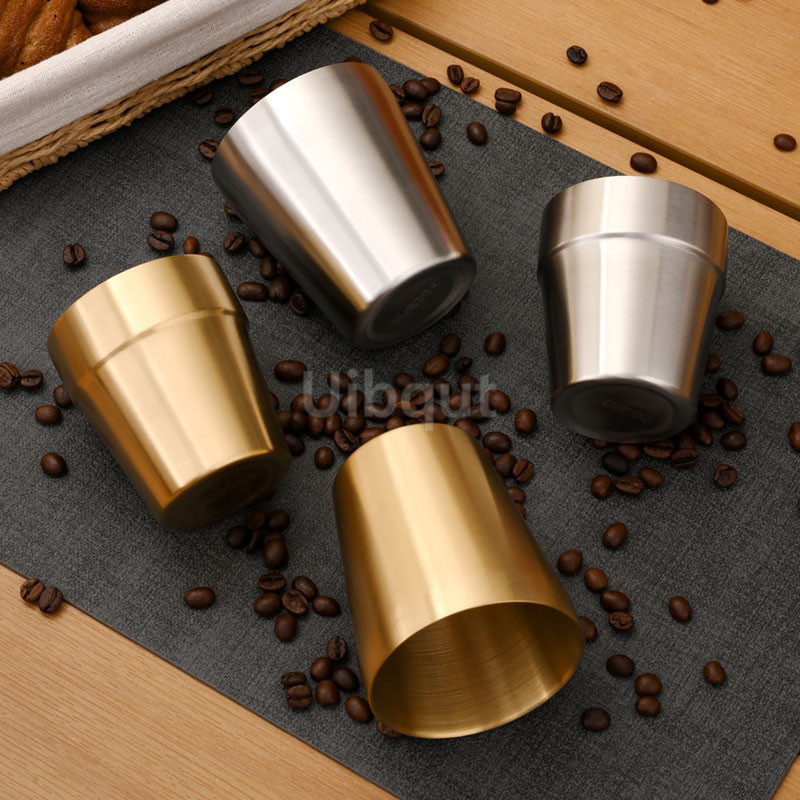 304 Dikke Dubbele Wand Roestvrij Staal Bier Mok Voor Thee Koffie Cup Drink Ware Warm Water Mok Gouden Koffie Cup Set Kopjes En Mokken