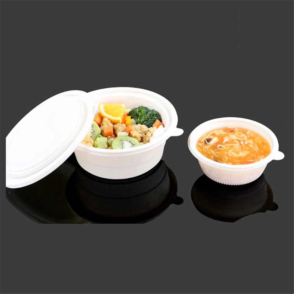 Disposable Round Environment-friendly Degradable Corn Starch Lunch Box Take out Package Box Corn Starch Bento Package Bowl