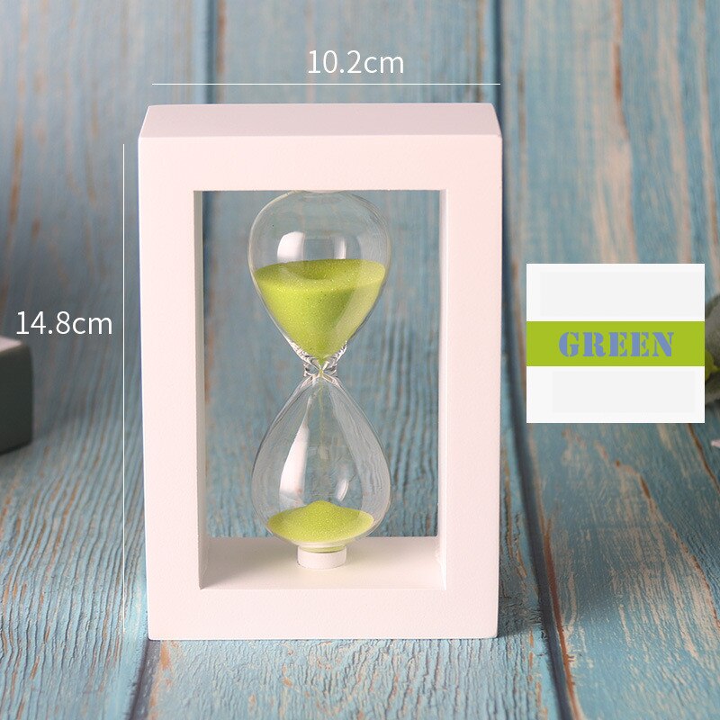 Multi Zweck Sanduhr Sanduhr Timer Verschiedene Rahmen und Sand Farbe 30/60 Minute für Dekoration Büro schreibtisch dekoration: C / 30 min