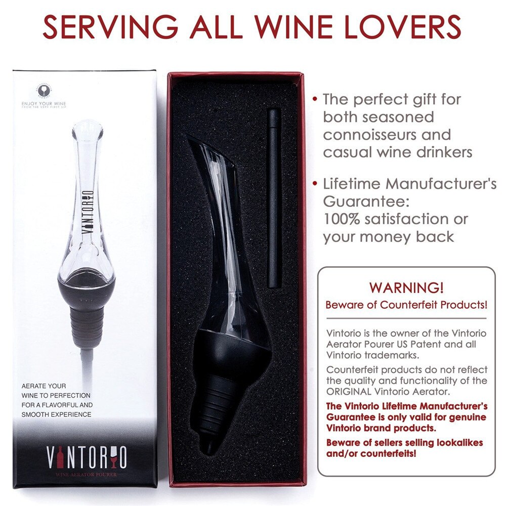 Aireador de vino, surtidor de aireación Premium y boquilla de decantador (negro), accesorios para utensilios de cocina, herramientas manuales #20