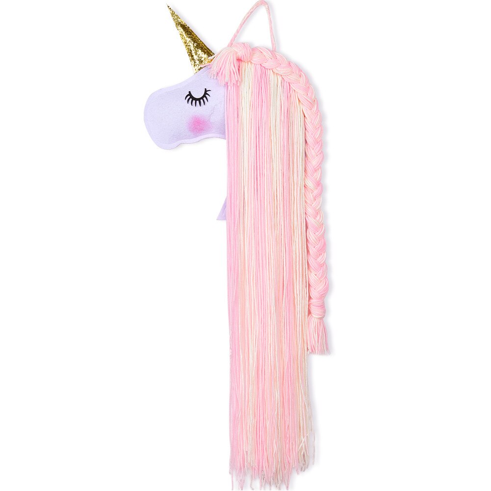 Soporte para lazos de pelo para niña, cinturón de almacenamiento, organizador de diademas para niña, soporte colgante largo, pinzas para el pelo, decoración como: 02