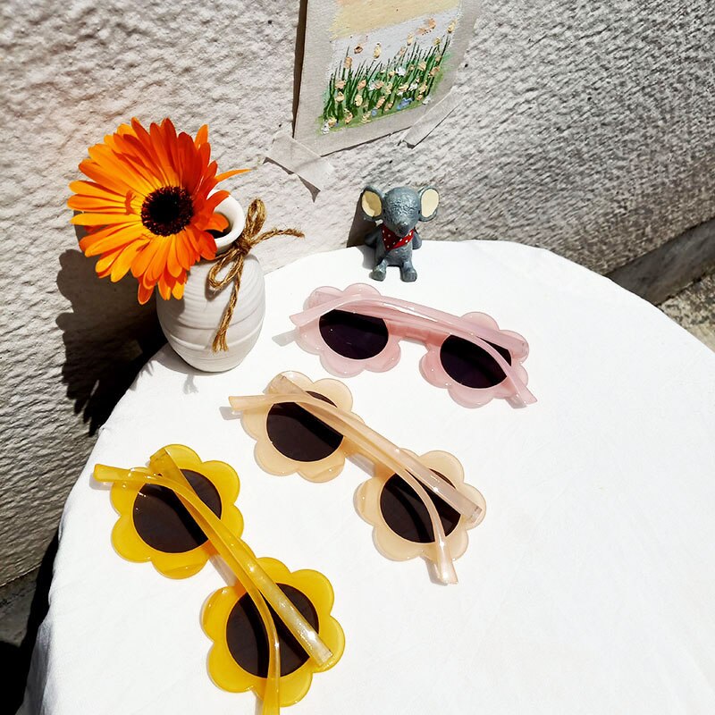 Vintage børn solbriller barn solbriller runde blomster baby børn  uv400 sport solbriller piger drenge oculos de sol