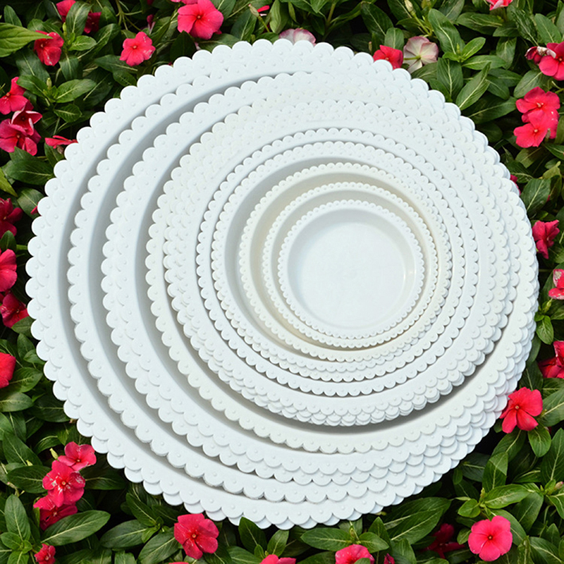 Ronde Plastic Bloempot Lade Duurzaam Plastic Plant Bloem Pot Gloss Planter Home Tuin Decoratie