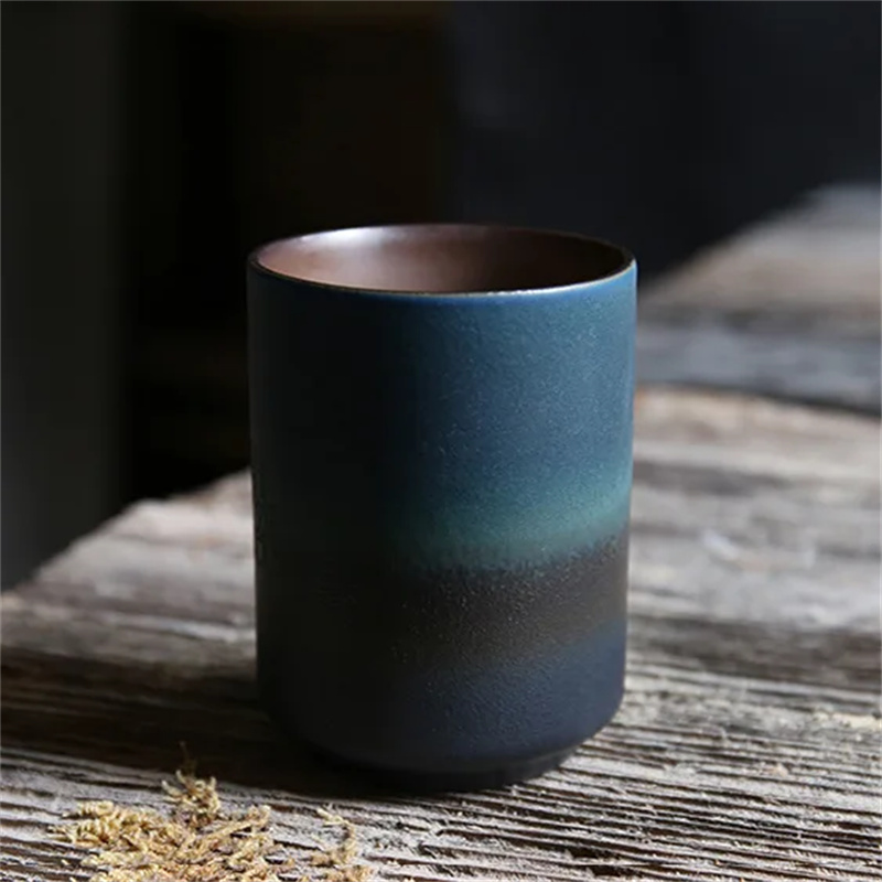 Restaurant Kiln Coffee Cup Japanese Stoneware Mugs Coffee Cups Large Water Cup Japanese Simple Gradient Mug Drinkware Kitchen